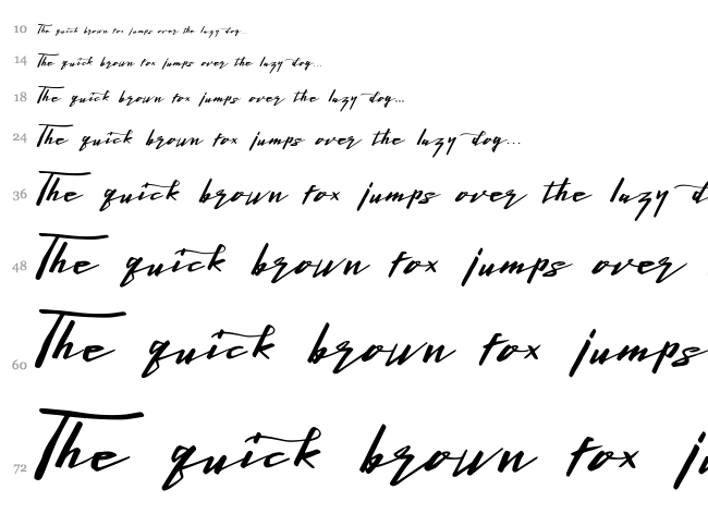 Lightening font waterfall